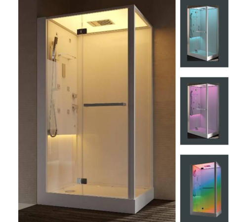 Душевая кабина с хамамом Jacuzzi Bali гидромассаж хромотерапия BAL12230120