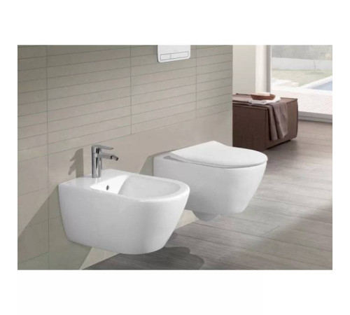 Унитаз подвесной Villeroy & Boch Subway 2.0 безободковый с сиденьем SlimSeat микролифт 5614R201