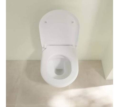 Унитаз подвесной Villeroy & Boch Subway 2.0 безободковый с сиденьем SlimSeat микролифт 5614R201