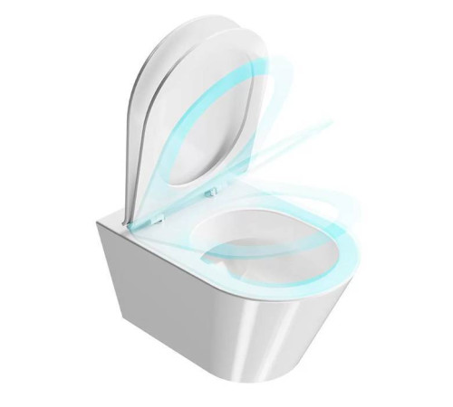 Унитаз подвесной Kerama Marazzi Plaza Modern безободковый белый глянцевый PLMR.wc.02