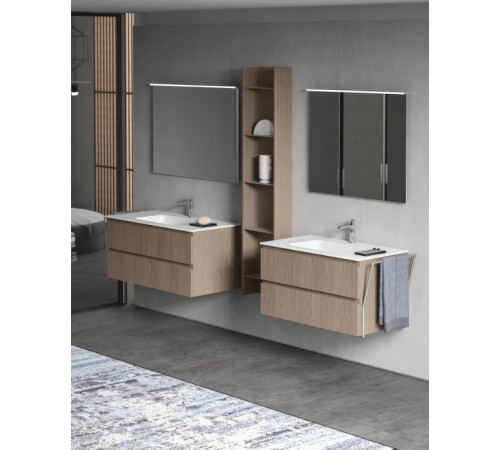 Тумба подвесная для раковины BMT Galaxy 700х500х486 мм 2 ящика Nespola/Metallic Titanium 937 106 HEF 01 294