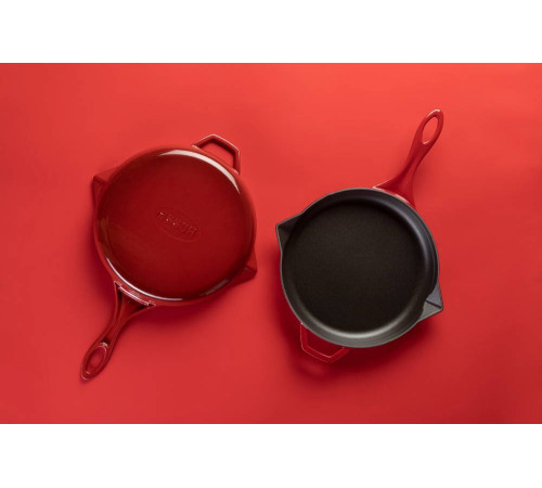 Сковорода чугунная Hosseven HS Y KTV 28 RED 28 см А725528