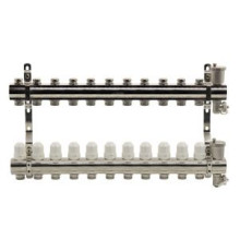 Блок коллекторный Kromwell 1 с термостатическими вставками и запорными клапанами 11 выходов 3/4 EK EU.ST6071150