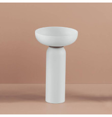 Раковина на пьедестале Artceram Jolie 50 см белый матовый/moka ACA073 56