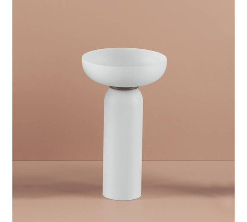 Раковина на пьедестале Artceram Jolie 50 см белый матовый/moka ACA073 56