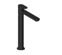 Смеситель для раковины Gattoni H2Omix7000 высокий 298 мм с донным клапаном черный матовый 7007070NO