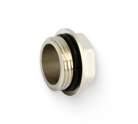 Заглушка Н 1/2 со шляпкой с O-RING, никелированная