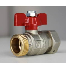 Кран шаровой Elsen с накидной гайкой и пломбировкой 1 НВ ручка-бабочка EV10.4201