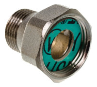 Соединение с накидной гайкой НВ 3/4 x 1 с плоской прокладкой никелированное