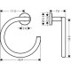 Полотенцедержатель-кольцо Hansgrohe Logis Universal 189 мм хром 41724000
