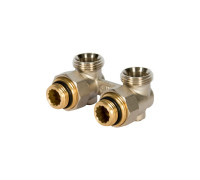 Узел нижнего подключения радиатора Heizen угловой универсальный 3/4х1/2 HDS 346-15