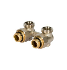 Узел нижнего подключения радиатора Heizen угловой универсальный 3/4х1/2 HDS 346-15