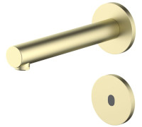 Смеситель для раковины бесконтактный настенный Timo Saona золото матовое 2373/17SM