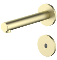 Смеситель для раковины бесконтактный настенный Timo Saona золото матовое 2373/17SM