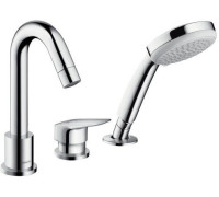 Смеситель для ванны Hansgrohe Logis на 3 отверстия комплект 71313000/13439180