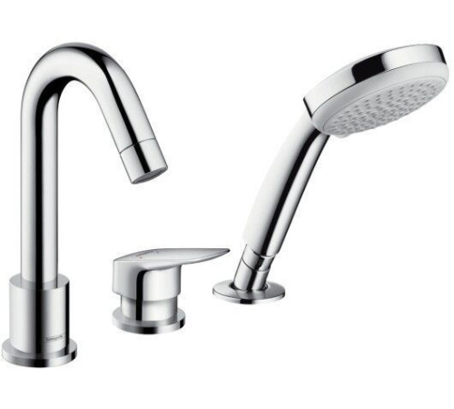 Смеситель для ванны Hansgrohe Logis на 3 отверстия комплект 71313000/13439180