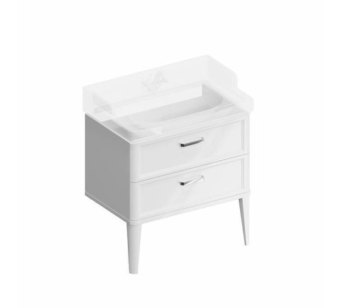 Тумба подвесная Kerama Marazzi Pompei 80 см 2 ящика белый глянцевый PO.N.80.2\WHT