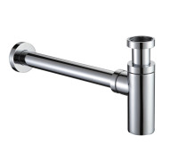 Сифон для раковины Aquanet 1 1/4 латунный без выпуска хром AQM7010CR