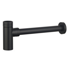 Сифон для раковины Aquanet 1 1/4 латунный без выпуска черный матовый AQM7010MB