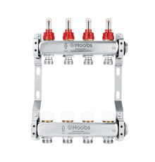 Комплект коллекторов Hoobs из нержавеющей стали с расходомерами 1 x 3/4 3 выхода HB-INCRK-804503