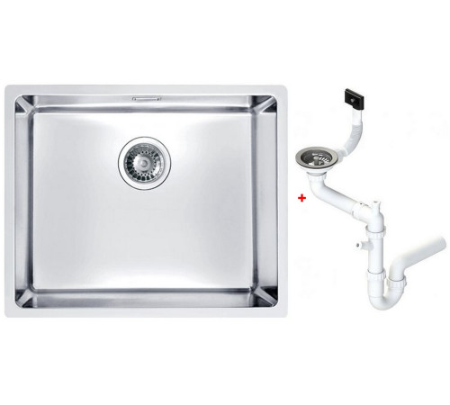 Мойка кухонная Alveus Kombino 50 под столешницу 500х400х200 мм с сифоном 1100237