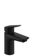 Смеситель для раковины hansgrohe Logis 100 однорычажный без сливного гарнитура матовый черный 71101670