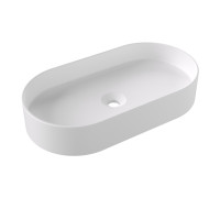 Раковина Ceramica Alice HIDE Stadium 65x35х12 см накладная белый матовый 31120109
