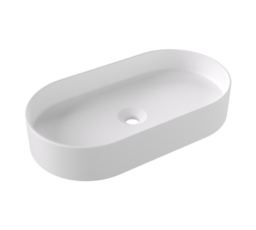Раковина Ceramica Alice HIDE Stadium 65x35х12 см накладная белый матовый 31120109