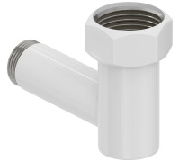 Уголок переходной Стилье G 1 НГ - G 3/4 HP белый глянцевый 122000-1034