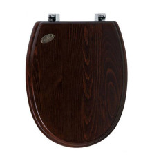 Сиденье для унитаза SIMAS Arcade с микролифтом дерево/хром AR008noce/cr