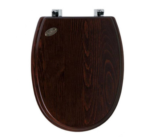 Сиденье для унитаза SIMAS Arcade с микролифтом дерево/хром AR008noce/cr