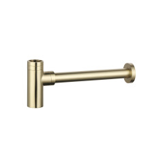 Сифон для раковины Aquanet 1 1/4 латунный без выпуска золото шлифованное AQM7010BG