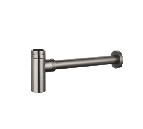 Сифон для раковины Aquanet 1 1/4 латунный без выпуска темный металл AQM7010GM