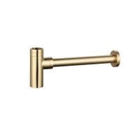 Сифон для раковины Aquanet 1 1/4 латунный без выпуска золото глянцевое AQM7010GG