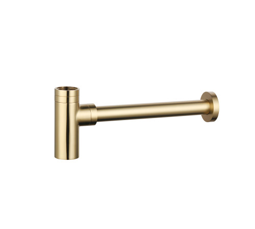 Сифон для раковины Aquanet 1 1/4 латунный без выпуска золото глянцевое AQM7010GG