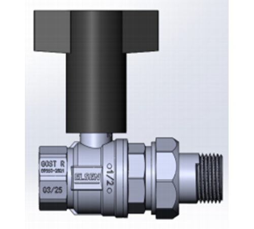 Кран шаровой ELSEN Strong 1/2 НВ с разъемным соединением EVS1502T