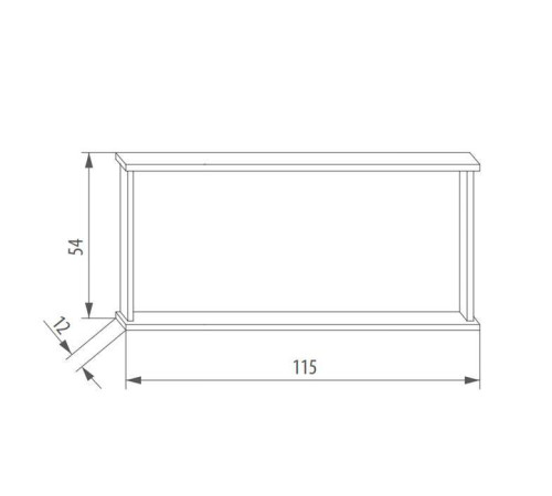 Зеркало EBAN Mina 115x12x54 см с полкой и LED-подсветкой pergamon FCRMN115-PG
