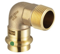 Угольник 90° Viega Sanpress бронза 22 мм х 3/4 ВР 115623