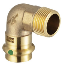 Угольник 90° Viega Sanpress бронза 22 мм х 3/4 ВР 115623