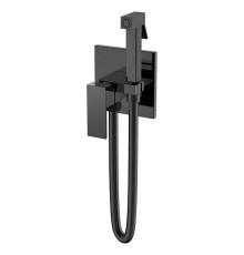 Гигиенический душ со смесителем Boheme Qubic глянцевый графит 477-SGM