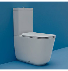 Унитаз-моноблок Kerasan Tribeca 69х34.5 см с креплением WB5N белый хром 750990/378101/511701