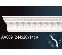 Карниз потолочный Perfect AA069 полиуретановый с рисунком AA069