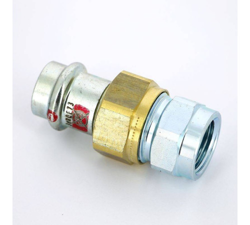 Муфта пресс с накидной гайкой Viega Prestabo 18x1/2 оцинкованная сталь 643454