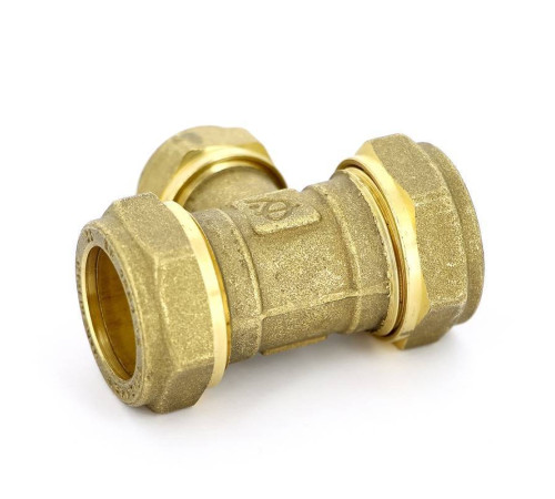 Тройник обжимной Tiemme 22х15х22 мм 1000020