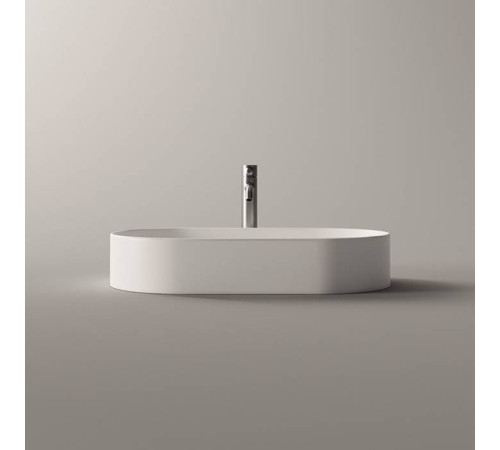 Раковина накладная Alice Ceramica Spy Oval 65x36x12 см белый глянцевый 34240101