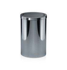 Корзина для бумаги Decor Walther DW 124 20x32 см с крышкой напольная сталь полированная 0607970