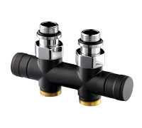 Узел нижнего подключения прямой SR Rubinetterie Tondera 50 мм 1/2x3/4 черный 0692-1500VCES