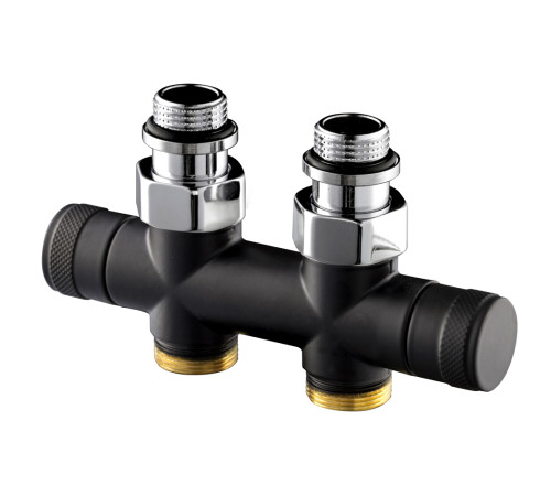 Узел нижнего подключения прямой SR Rubinetterie Tondera 50 мм 1/2x3/4 черный 0692-1500VCES