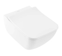 Унитаз подвесной Villeroy & Boch Venticello безободковый с сиденьем SlimSeat микролифт CeramicPlus 4611RSR1