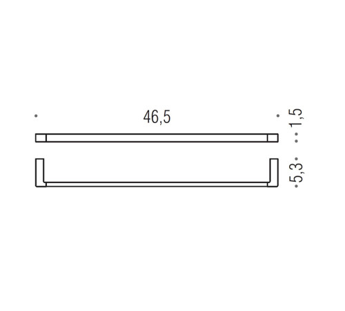 Полотенцедержатель Colombo Design MiniQ 46.5 см золото матовое B5010.OM